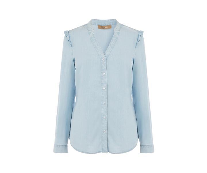 Oasis Ruffle V Neck Shirt
