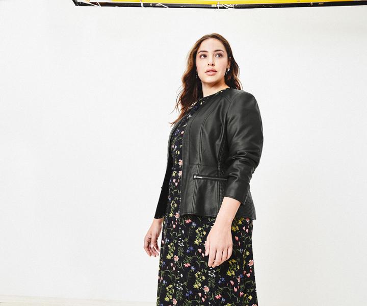 Oasis Curve Faux Leather Jacket