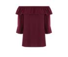 Oasis 3/4 Sleeve Bardot Top
