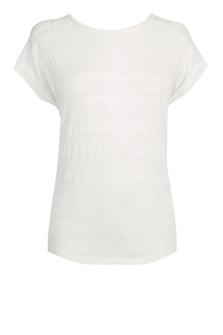 Oasis Textured Lace Stripe T-shirt