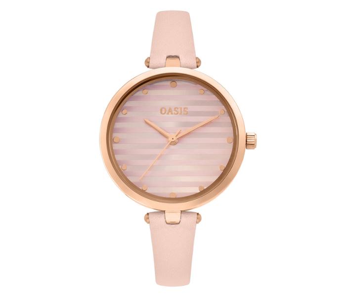 Oasis Rose Gold Stripe Watch