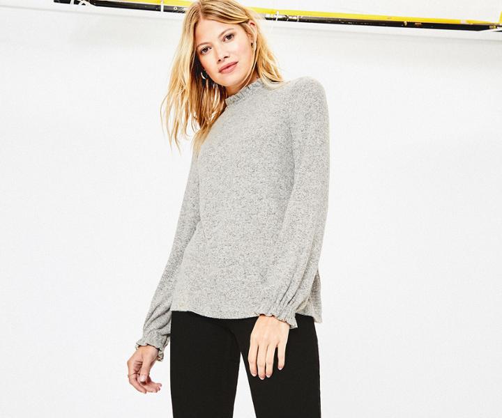 Oasis Piecrust Neck Cosy Top