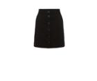 Oasis Black Button Skirt