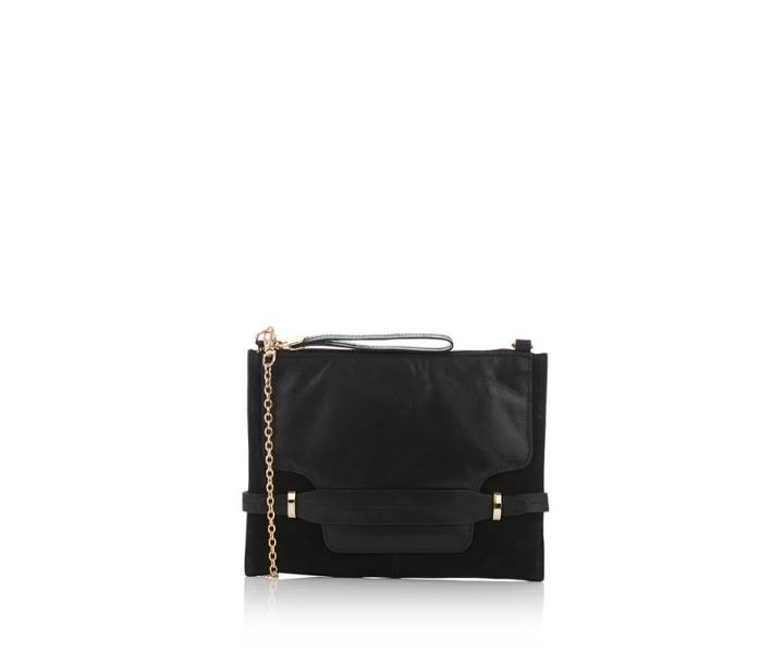 Oasis Leather Foldover Clutch
