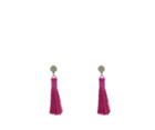 Oasis Pink Tassel Earrings