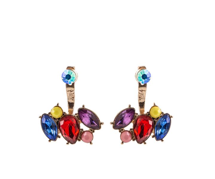 Oasis Rainbow Front Back Earrings