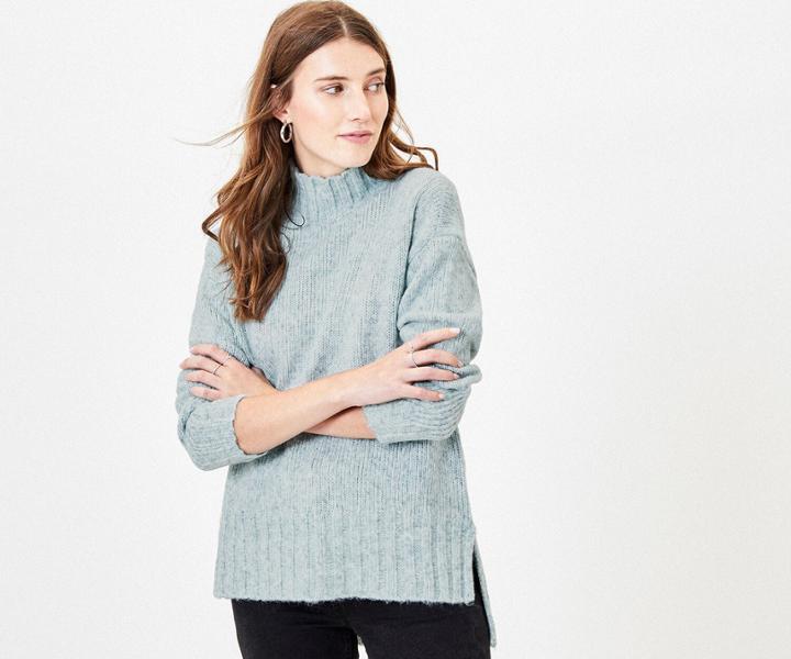Oasis Marl Turtle Neck Jumper