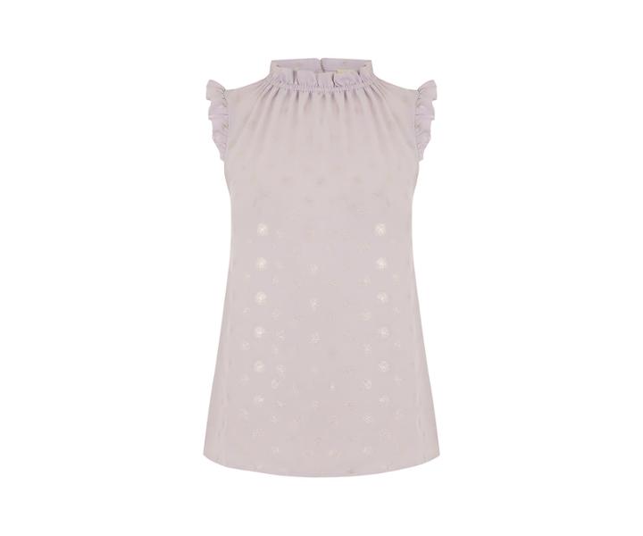 Oasis Foil Print Frill Top