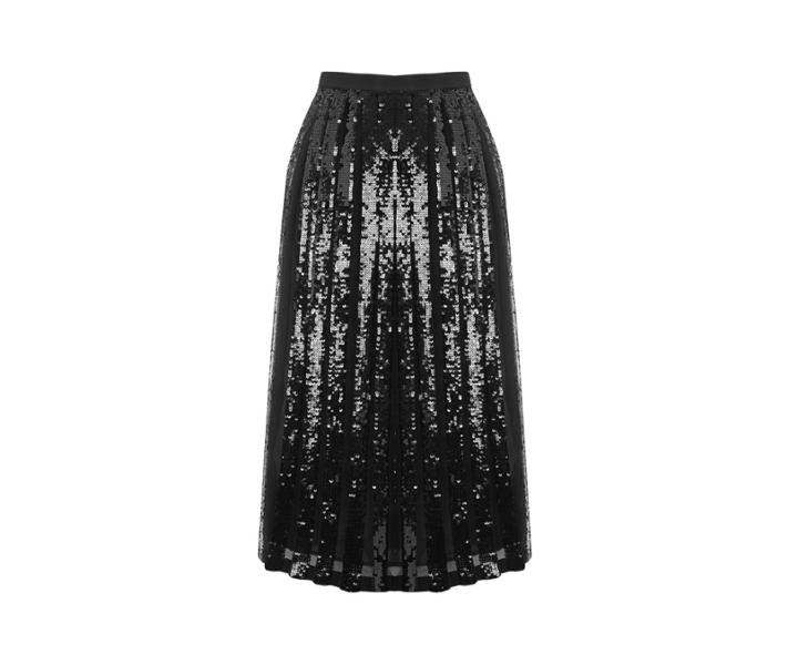 Oasis Pleated Sequin Skirt