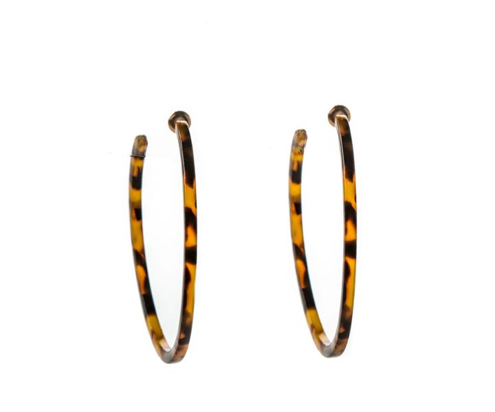 Oasis Tortoiseshell Resin Hoops