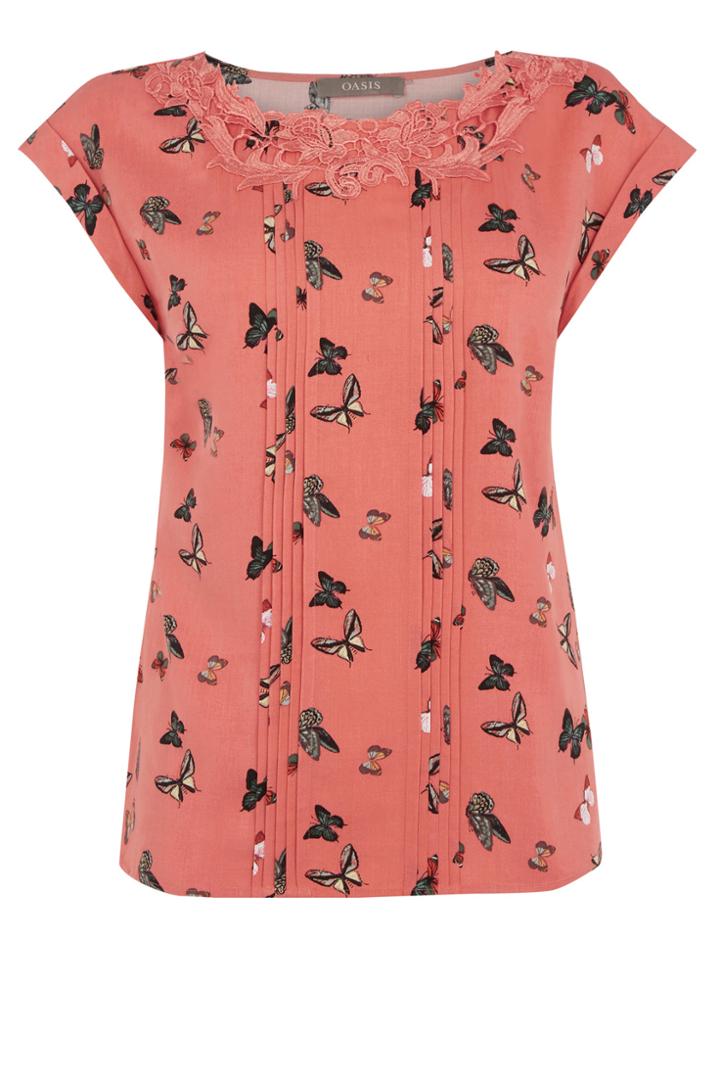 Oasis Honolulu Butterfly Lace T-shirt