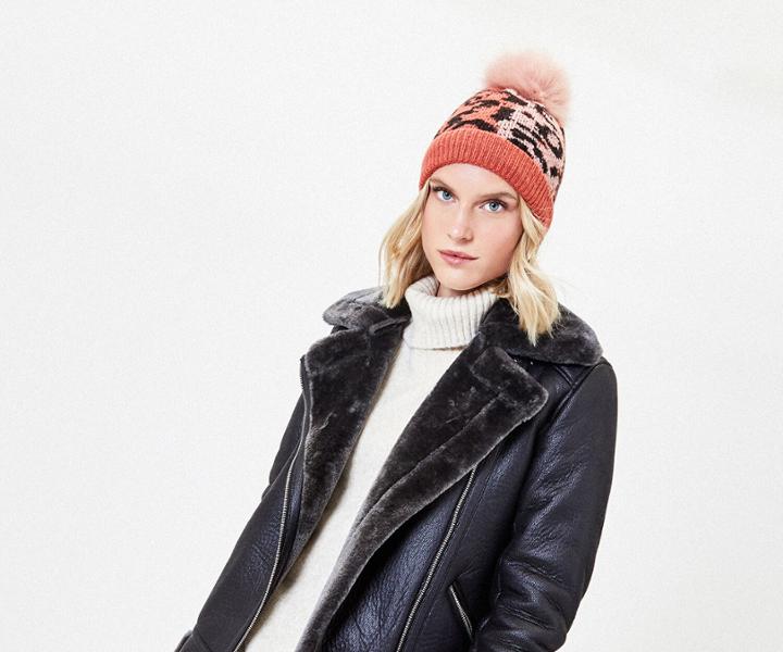 Oasis Jacquard Leopard Beanie