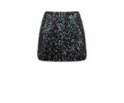 Oasis Curve Sequin Tinsel Mini Skirt