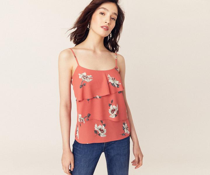 Oasis Floral Tiered Cami Top