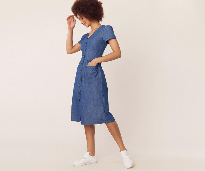 Oasis Denim Midi Dress
