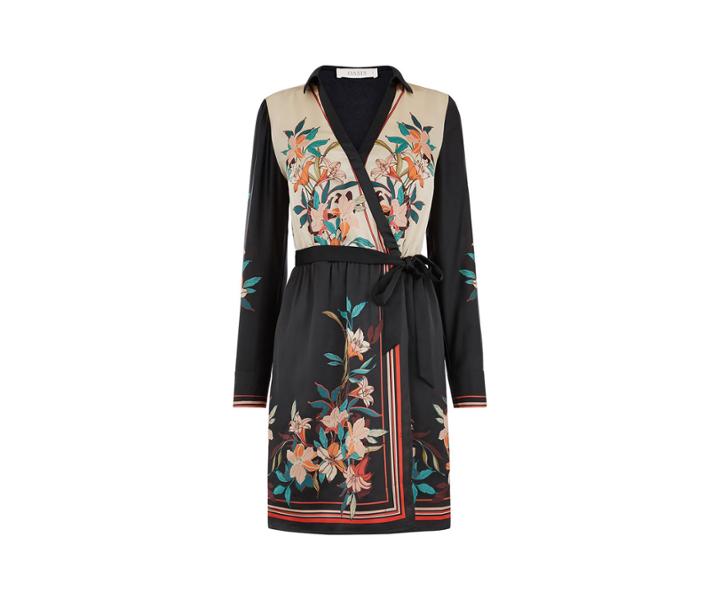 Oasis Placement Scarf Satin Dress