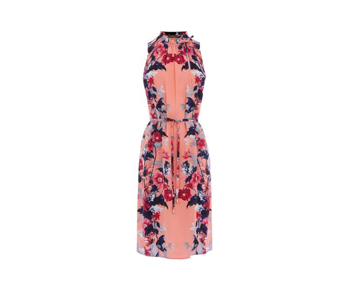 Oasis Long Leaf & Rose Dress