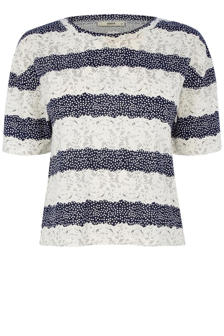 Oasis Puff Print Drop Sleeve T-shirt