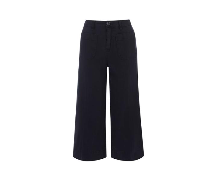 Oasis Chino Crop Wide Leg Trouser