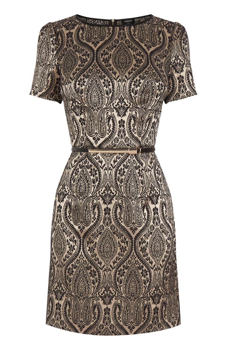 Oasis Baroque Jacquard Shift Dress