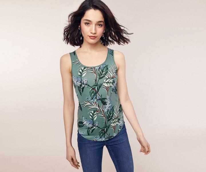 Oasis Aloha Floral Print Vest