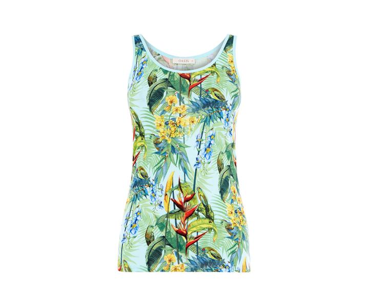 Oasis Tropical Print Vest