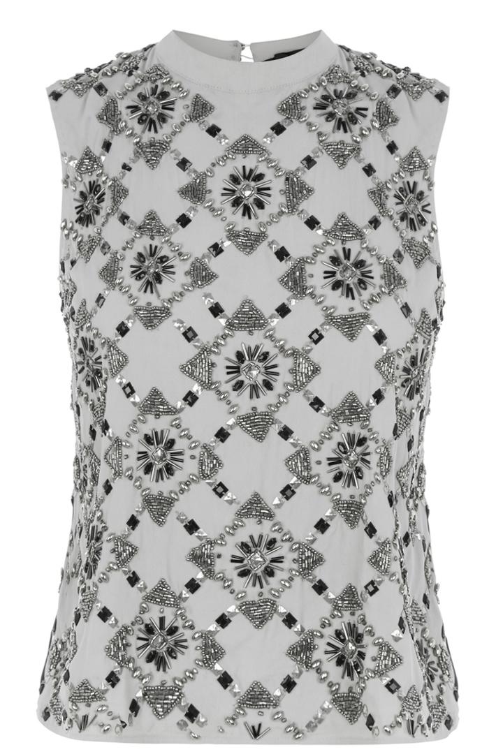 Oasis Gothic Embellished Crop Top
