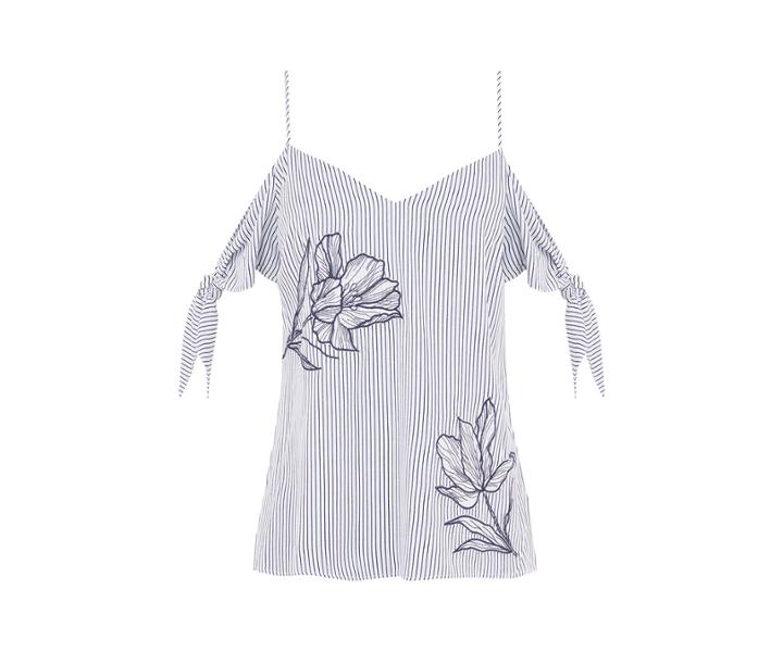 Oasis Stripe Cold Shoulder Cami