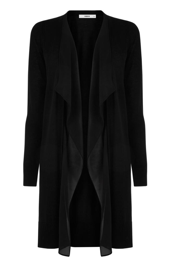 Oasis Chiffon Trim Cardi