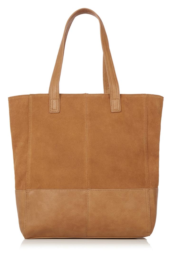 Oasis Suede/pu Patched Shopper