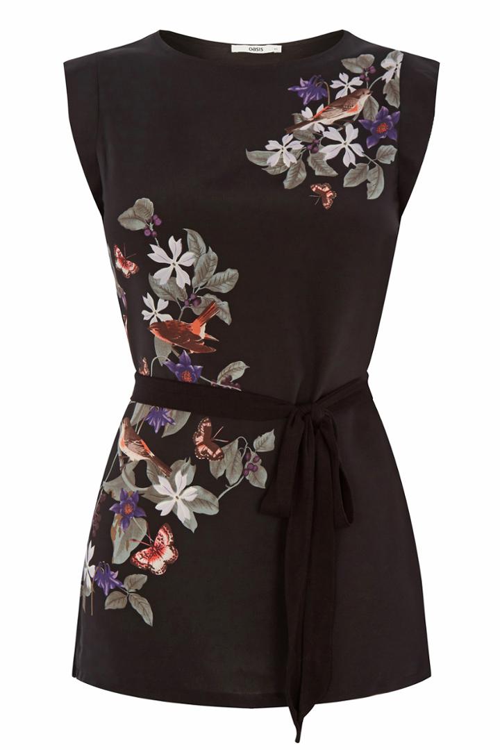 Oasis Finch Woven Front Top
