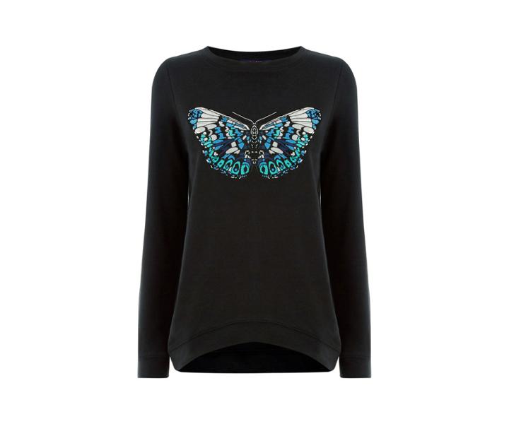 Oasis Embroidered Butterfly Sweat