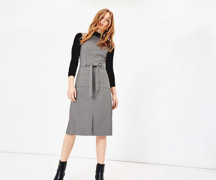 Oasis Dogtooth Shift Dress