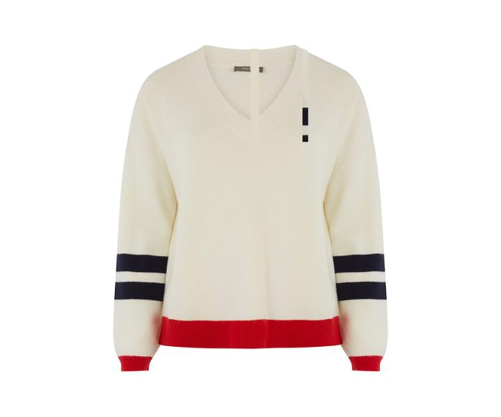 Oasis Curve Melody V Neck Jumper