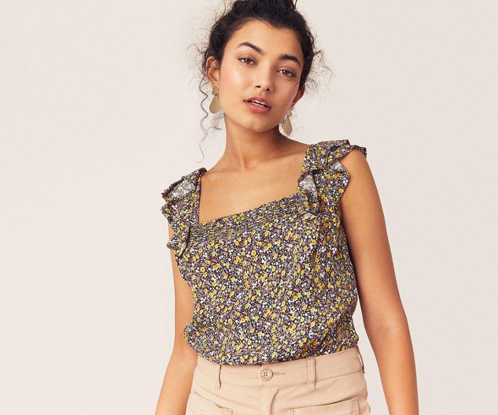 Oasis Ditsy Floral Print Top