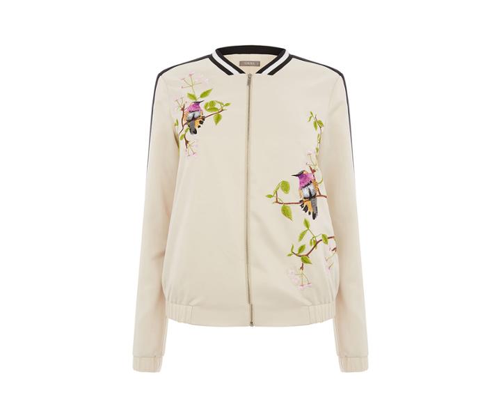 Oasis Topaz Bird Embroidered Bomber