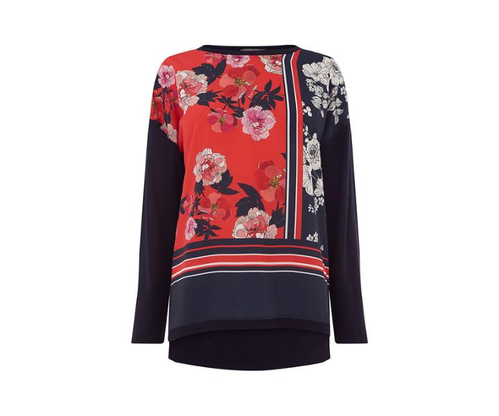 Oasis Floral Placement Woven Top