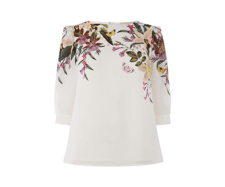 Oasis Secret Garden 3/4 Slv Top