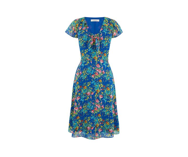 Oasis Long Painted Posy Tea Dress