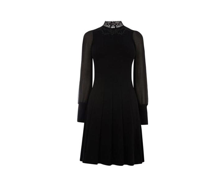 Oasis Lace And Sheer Dress