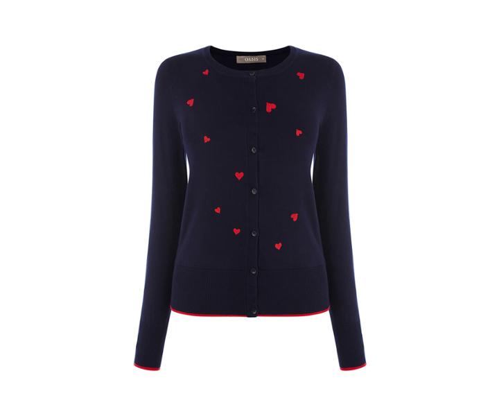 Oasis Heart Embroidered Cardi