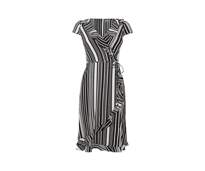 Oasis Long Stripe Wrap Dress