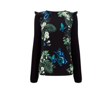 Oasis Begonia Ruffle Blouse