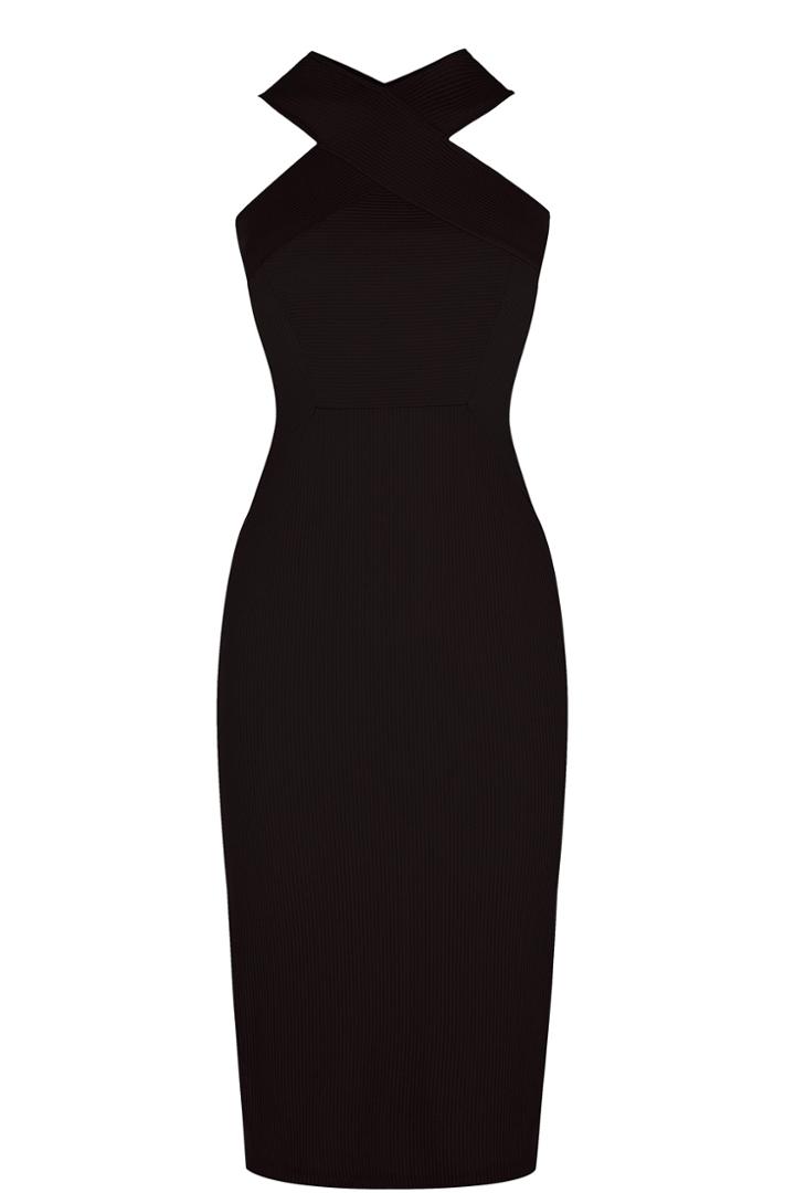 Oasis Cross Front Rib Tube Dress