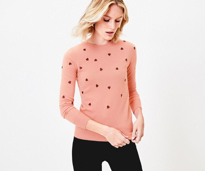 Oasis Heart Knit Jumper