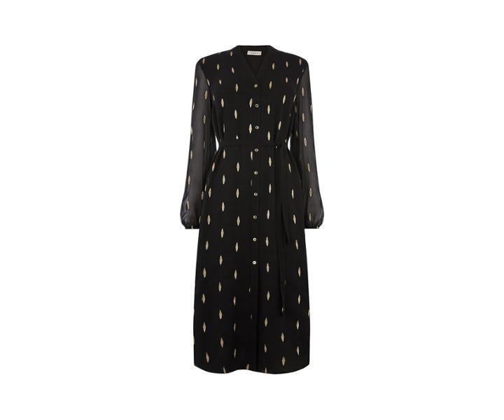Oasis Metallic Leaf Shirt Dress