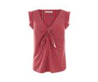 Oasis Patched Stripe Tie Front Top