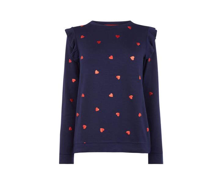 Oasis Heart Ruffle Sweat