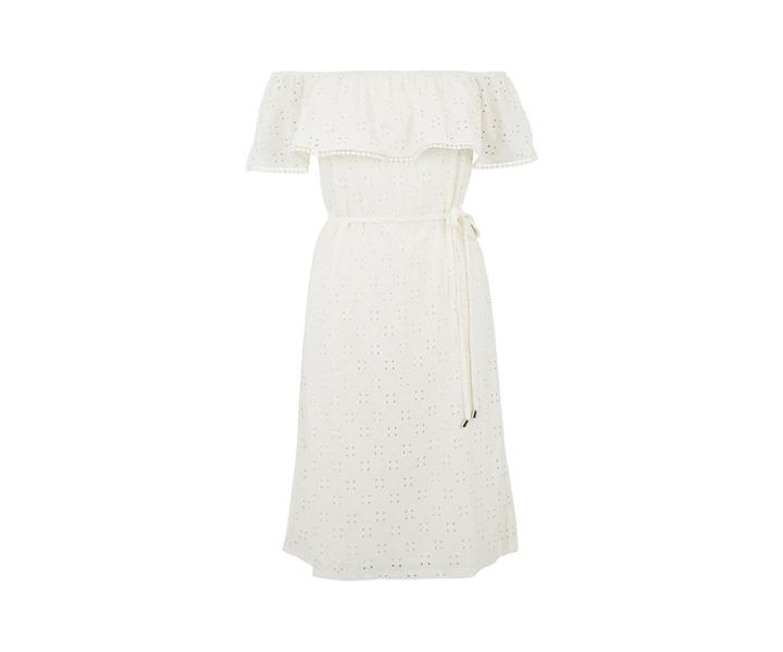 Oasis Broderie Bardot Dress
