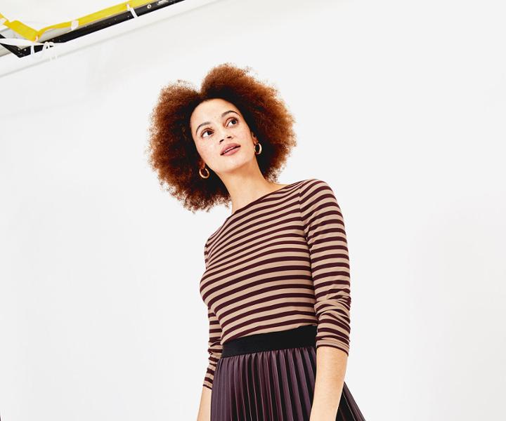 Oasis Stripe Long Sleeve Top